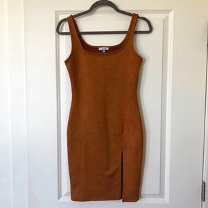 Camel Suede Dress